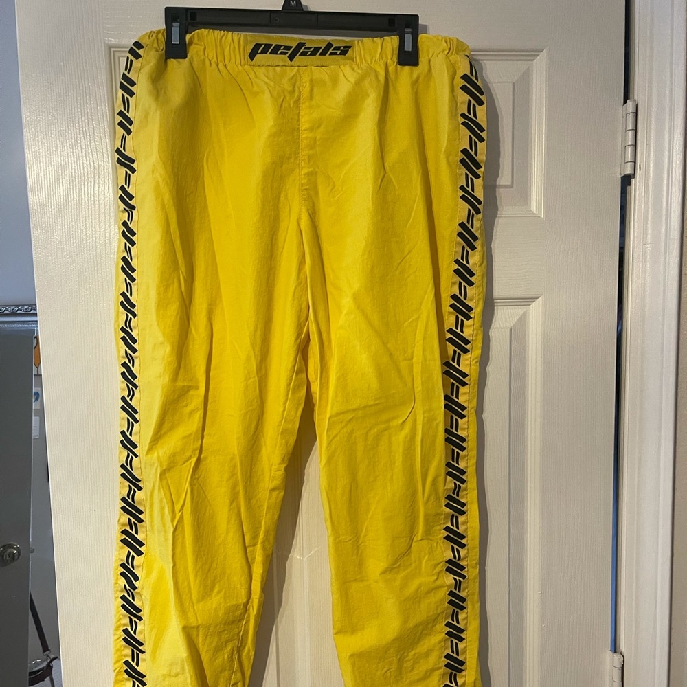 Yellow Windbreaker Pants